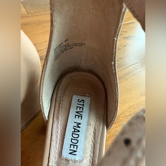 Steve Madden “Irenee” blush block heel sandal - size 6 wedding, bridal, nude - Picture 6 of 7